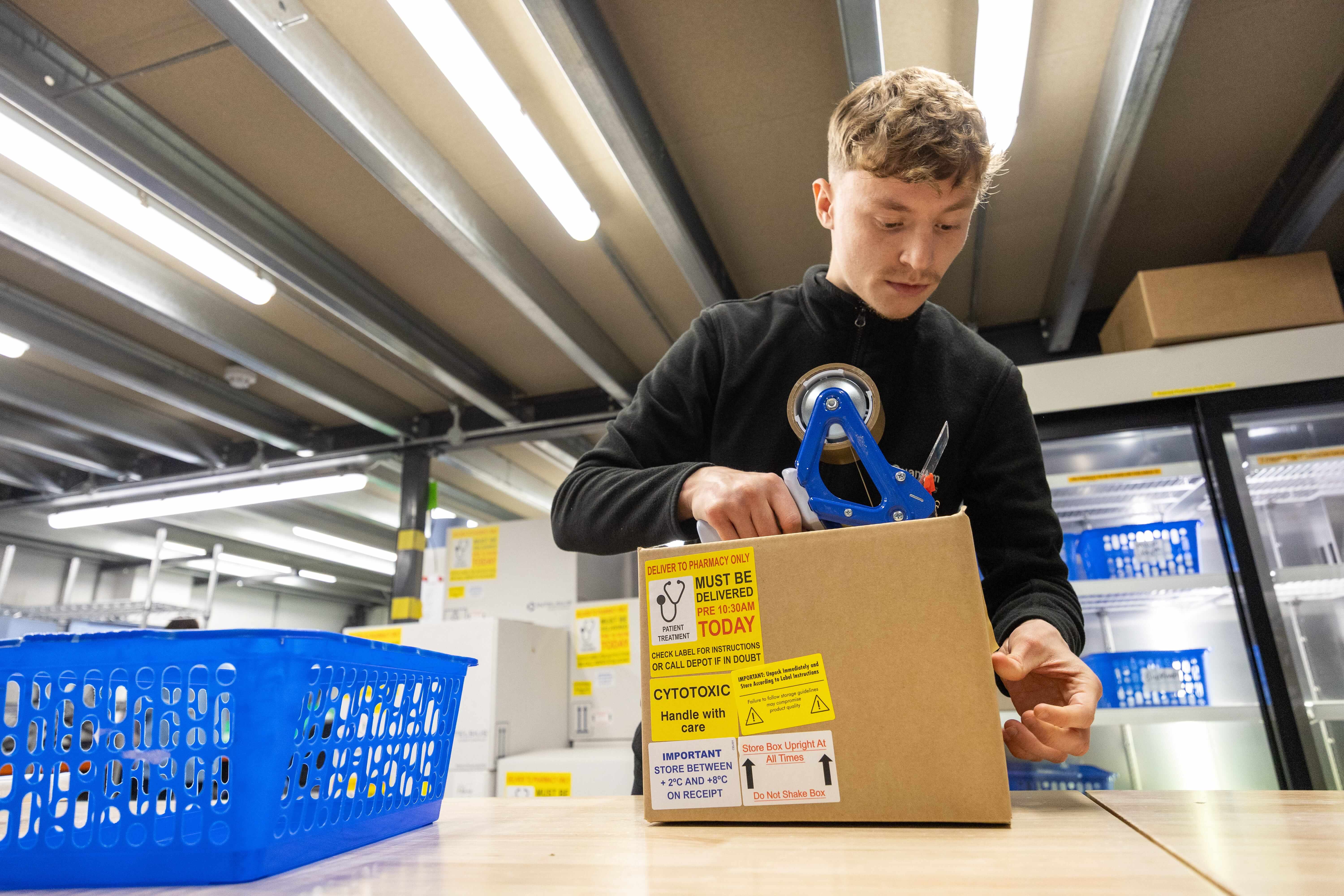 Warehouse Operative managing stock and dispatch